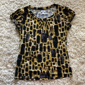 Geometric patterned blouse